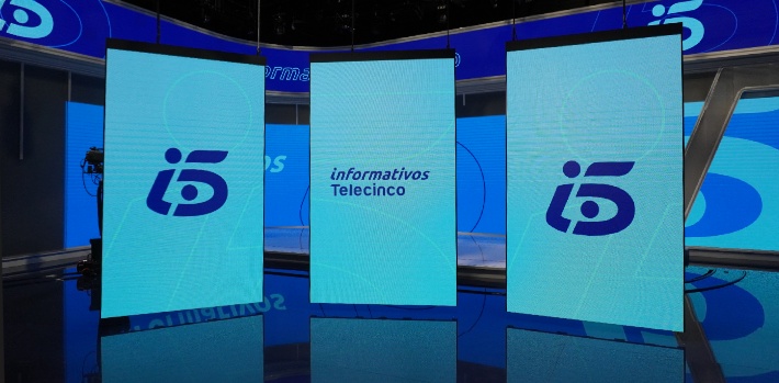 Stonex incorpora pantallas motorizadas al plató de Informativos Telecinco